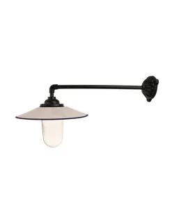 Utomhuslampa - Stallampa 90° rak koppling, vit skärm