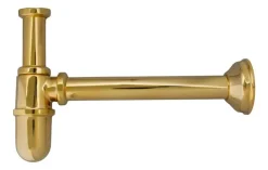 Vattenlås för vägganslutning - guld