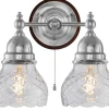 Vägglampa - Bergman nickel, klarglas