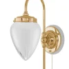 Vägglampa - Blomberg 80 mässing, matt droppe
