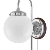 Vägglampa - Blomberg 80 nickel, klot opalvit