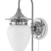 Vägglampa - Fryxell nickel, opalvit