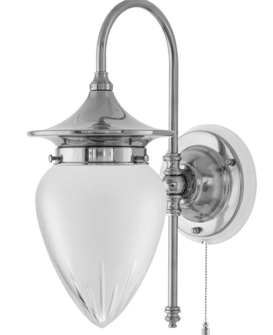 Vägglampa - Fryxell nickel, slipat mattglas