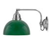 Vägglampa - Gripenberg nickel, grön halvsfär, brun