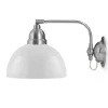 Vägglampa - Gripenberg nickel, opalvit halvsfär, vit