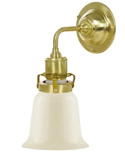Vägglampa - Lillienstedt mässing, benvit klocka