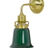 Vägglampa - Lillienstedt mässing, grön klocka