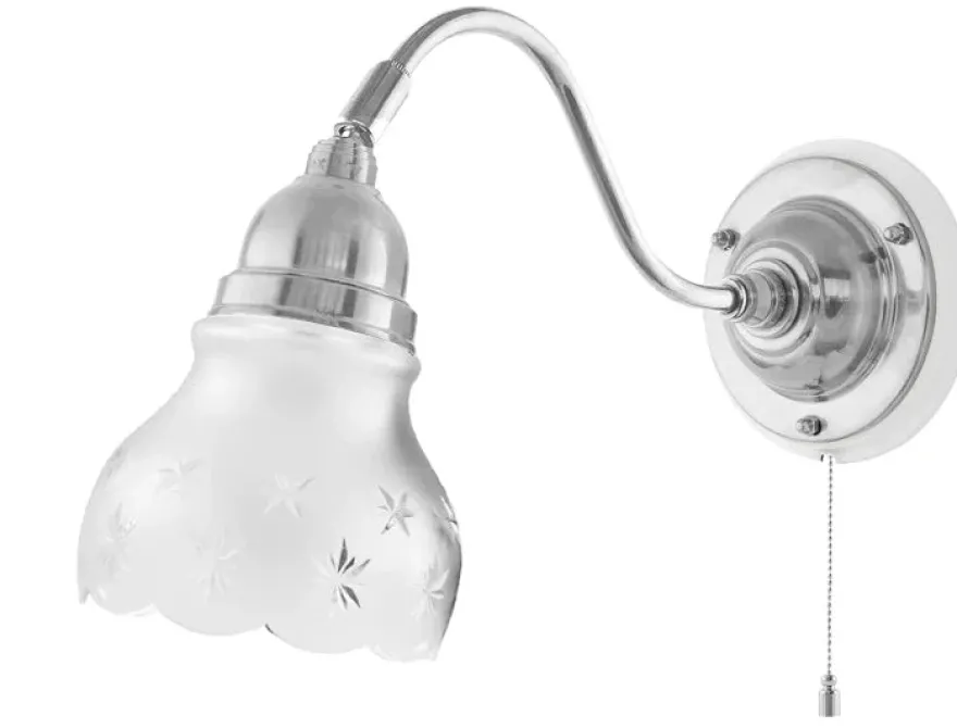 Vägglampa - Runeberg nickel, slipat mattglas