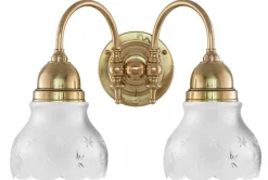 Vägglampa - Stackelberg mässing, slipat mattglas