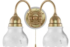 Vägglampa - Stackelberg mässing, slipat mattglas