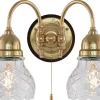Vägglampa - Stackelberg mässing, slipat klarglas