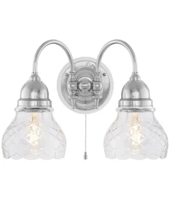 Vägglampa - Stackelberg nickel, slipat klarglas
