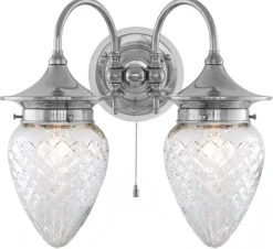Vägglampa - Tigerstedt nickel, klarglas