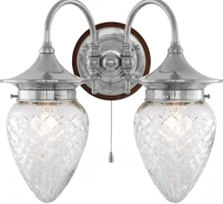 Vägglampa - Tigerstedt nickel, klarglas