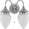 Vägglampa - Tigerstedt nickel, opalvit