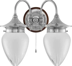 Vägglampa - Tigerstedt nickel, slipat mattglas