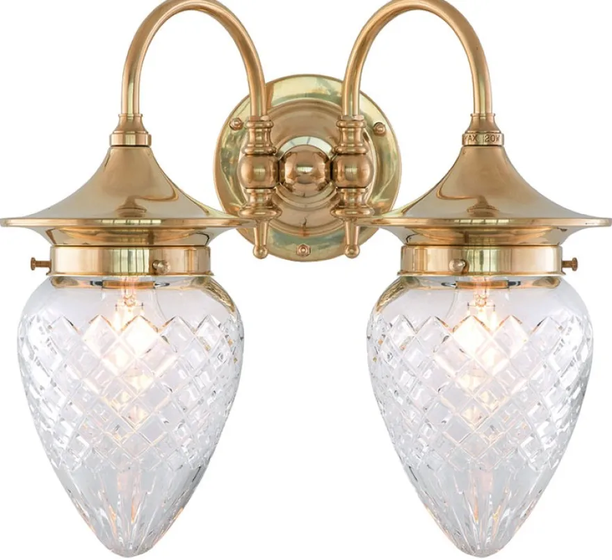 Vägglampa - Tigerstedt, slipat klarglas