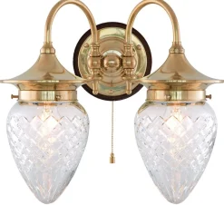 Vägglampa - Tigerstedt, slipat klarglas