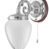 Vägglampa - Topelius nickel, slipat mattglas