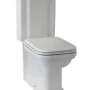 WC - Art Deco golvstående toalett med spolknapp & sits - Guld