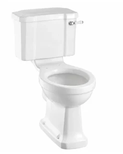 WC Burlington, P-lås, smal cistern och högre sitthöjd
