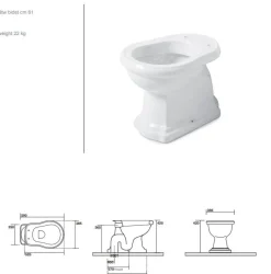 WC - Camden högspolande toalett krom, väggcistern & sits