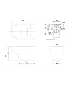 WC - Riviera vägghängd toalett