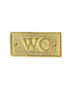 WC-skylt - Mässing