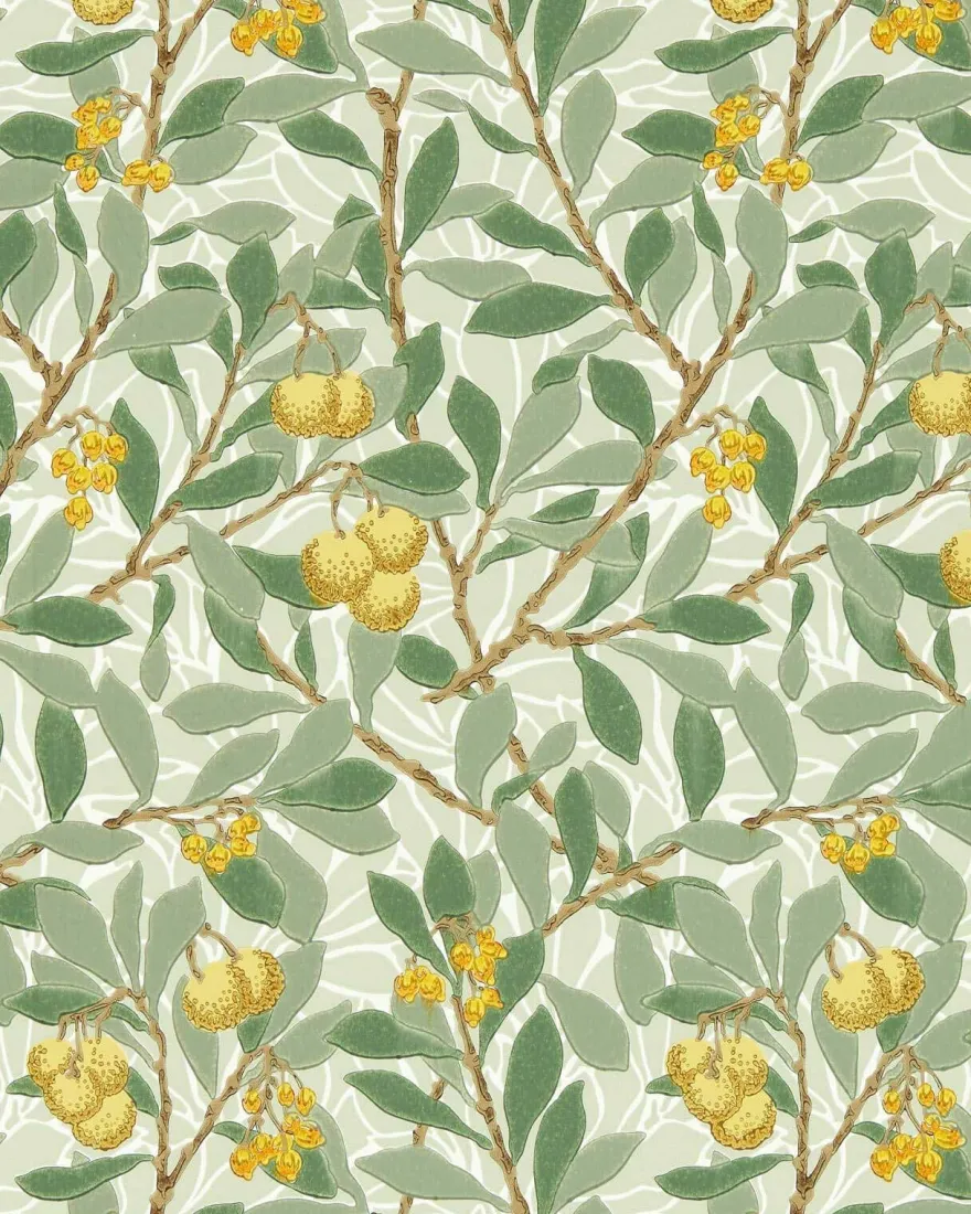 William Morris & Co. Tapet - Arbutus Sage/Lemon