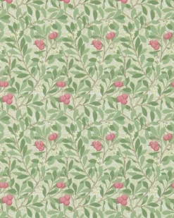 William Morris & Co. Tapet - Arbutus Olive/Pink
