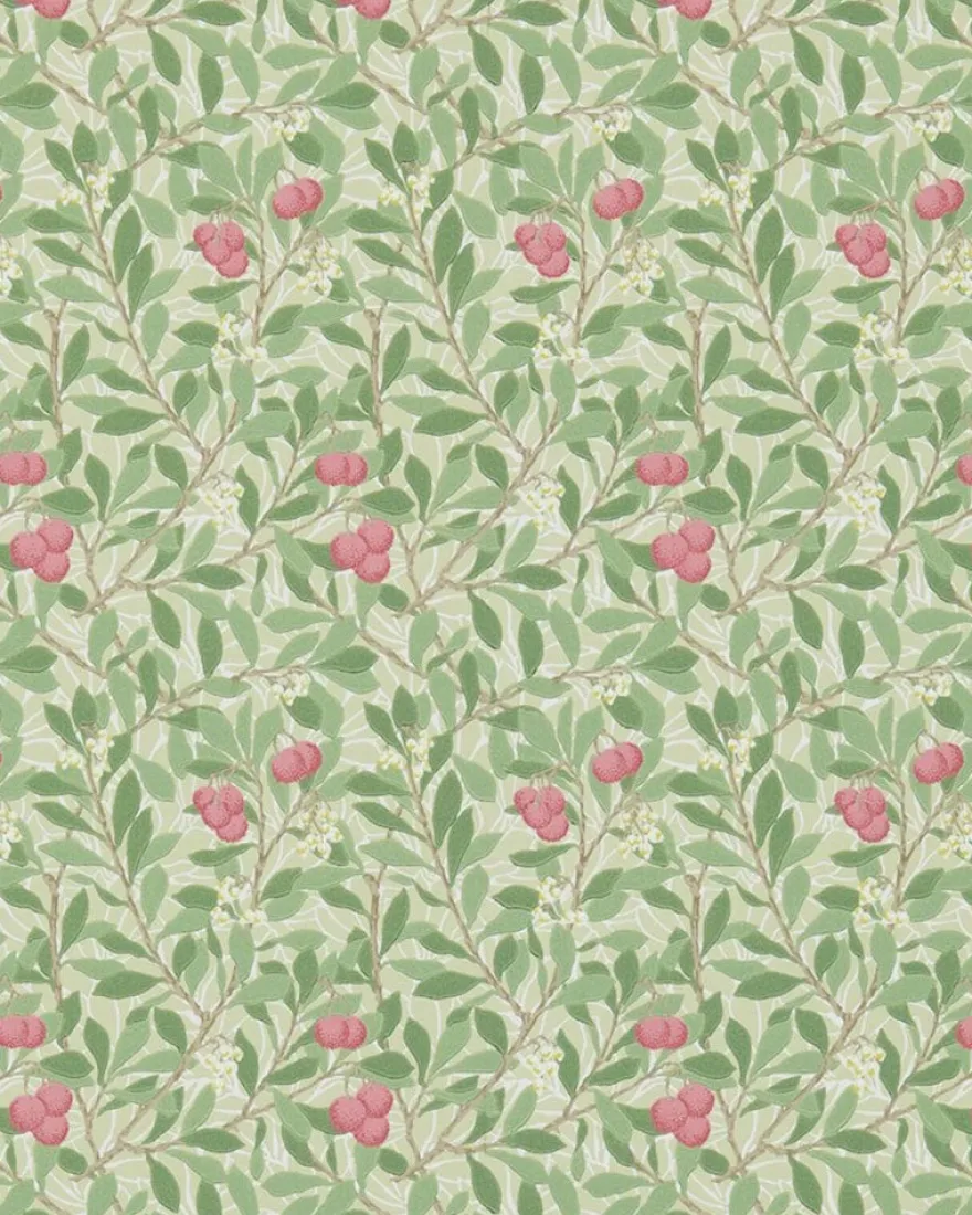 William Morris & Co. Tapet - Arbutus Olive/Pink
