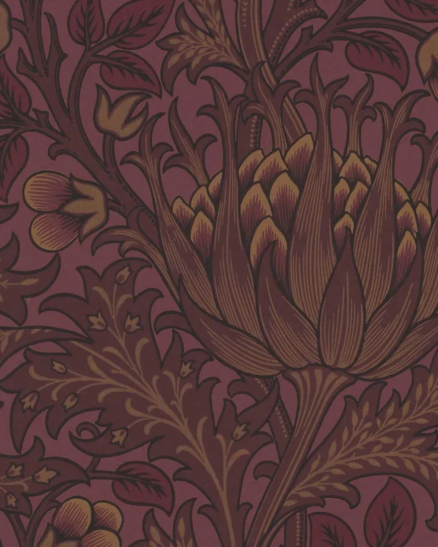 William Morris & Co. Tapet - Artichoke Wine
