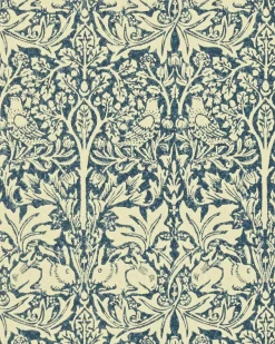 William Morris & Co. Tapet - Brer Rabbit Indigo/Vellum