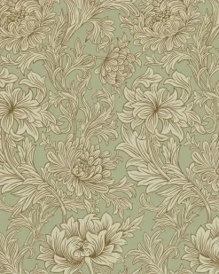 William Morris & Co. Tapet - Chrysanthemum Toile Eggshell/Gold