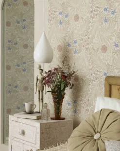 William Morris & Co. Tapet - Larkspur Slate/Russet