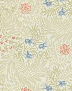 William Morris & Co. Tapet - Larkspur Manilla/Old Rose