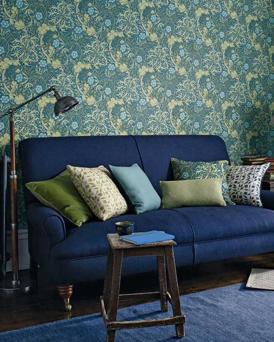 William Morris & Co. Tapet - Morris Seaweed Red/Gold