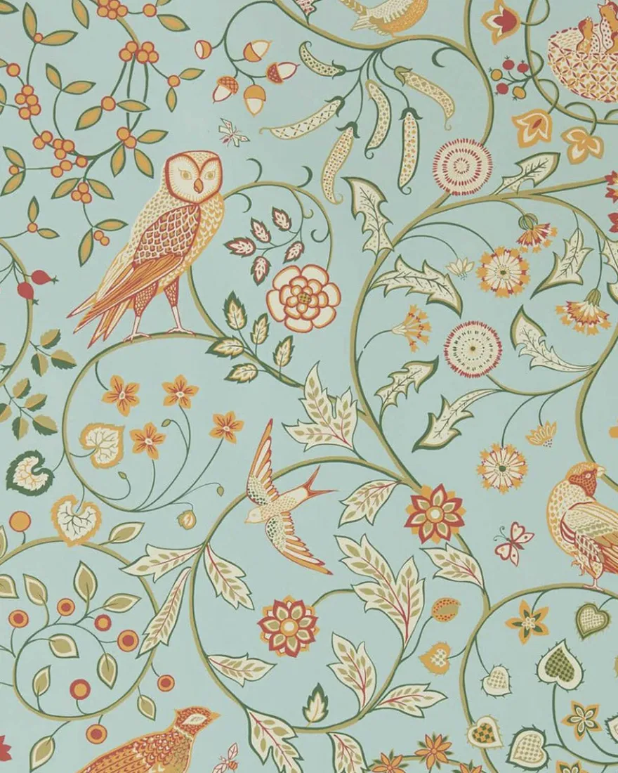 William Morris & Co. Tapet - Newill peppermint russet