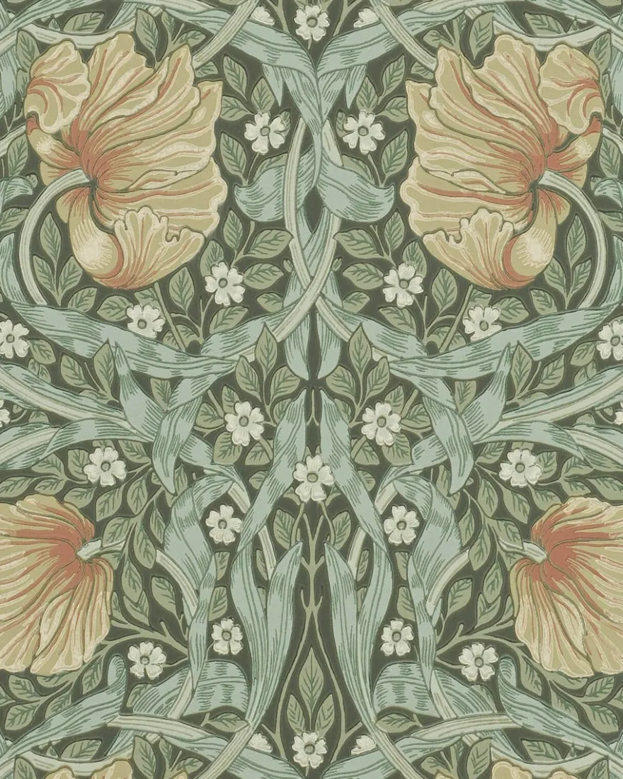 William Morris & Co. Tapet - Pimpernel Bayleaf/Manilla