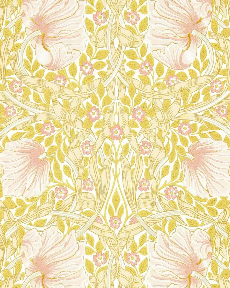 William Morris & Co. Tapet - Pimpernel Sunflower/Pink