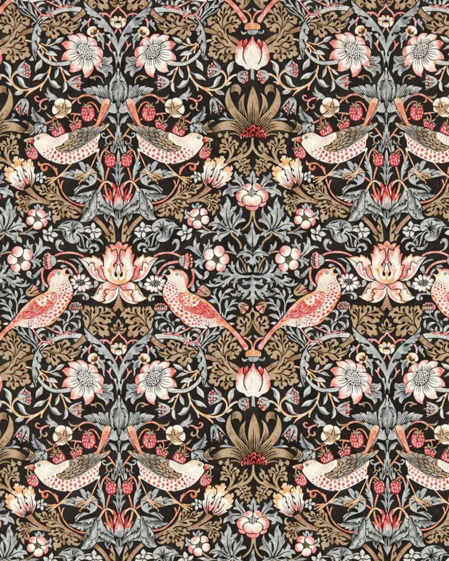 William Morris & Co. Tapet - Strawberry Thief Old fashioned