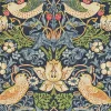 William Morris & Co. Tapet - Strawberry Thief chocolate/slate