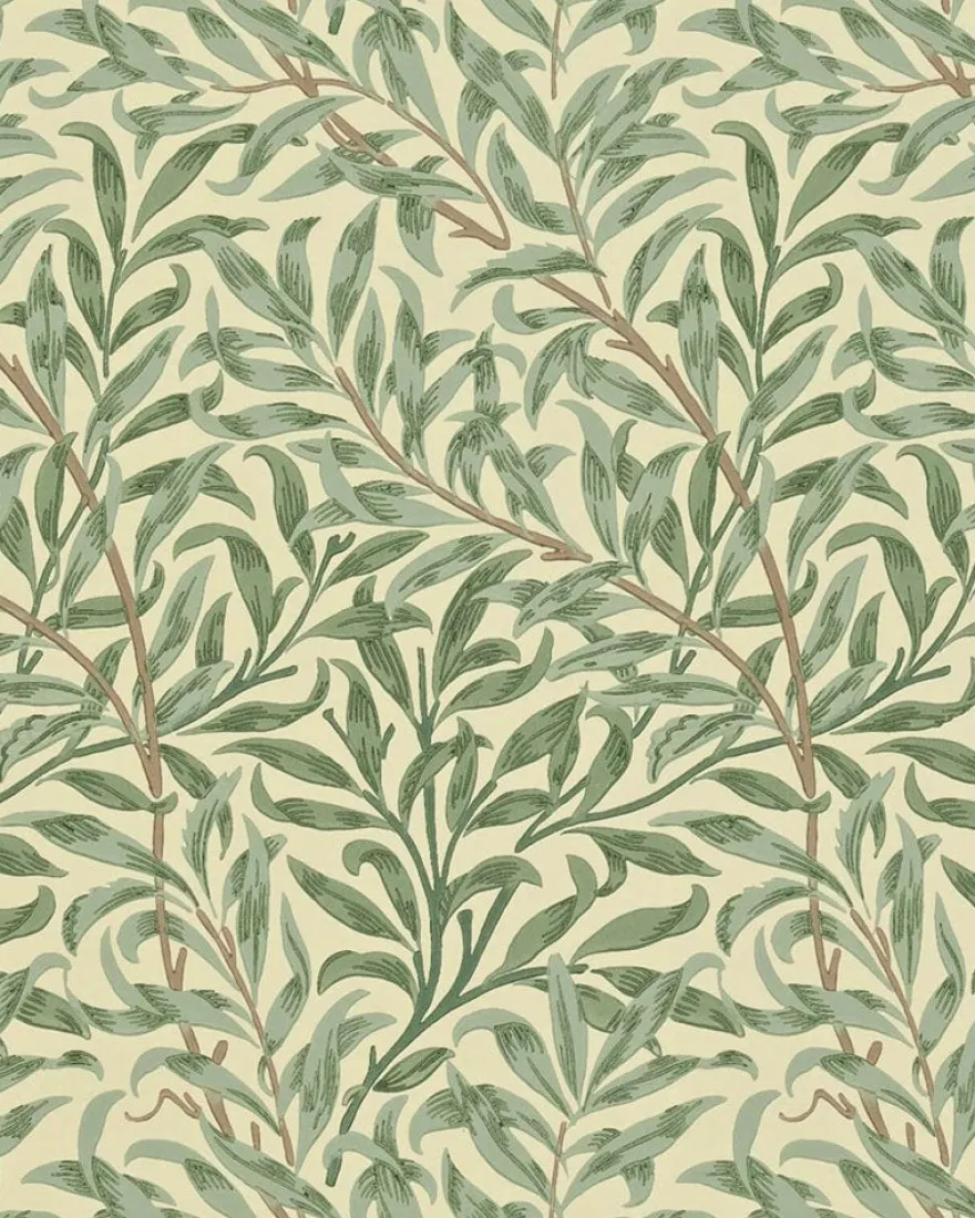 William Morris & Co. Tapet - Willow Boughs Green